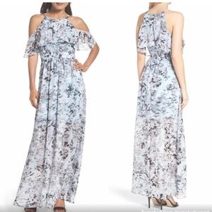 Vince Camuto Floral Chiffon Halter Maxi Dress 4
